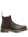 Dr. Martens' Leather Ankle Boots In Green