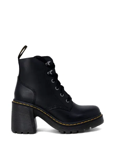 Dr. Martens Jesy Heeled Boots In Sendal Leather In Animal Print