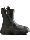 Dr. Martens' Leather Boots In Black