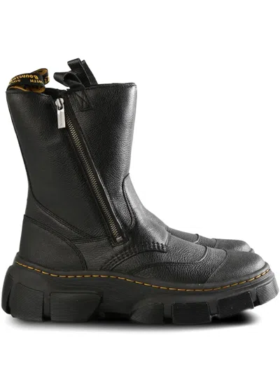 Dr. Martens' Leather Boots In Black