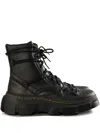 Dr. Martens Leather Boots In Black