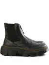 Dr. Martens Leather Boots In Black