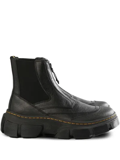 Dr. Martens' Leather Boots In Black