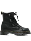 Dr. Martens Leather Boots In Black