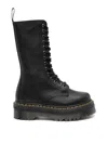Dr. Martens' Black 1b99 Pisa Leather Mid Calf Lace Up Boots In Black