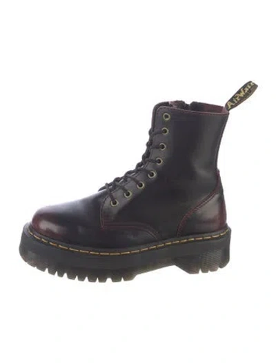 Pre-owned Dr. Martens Leather Boots In Black/burgundy