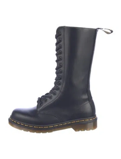 Pre-owned Dr. Martens Leather Boots In Blue