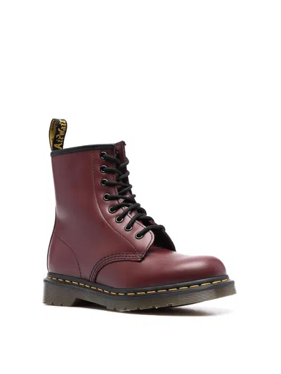 Dr. Martens' Vintage 1460 Leather Ankle Boots In Red