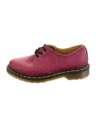 Pre-owned Dr. Martens Leather In Burgundy