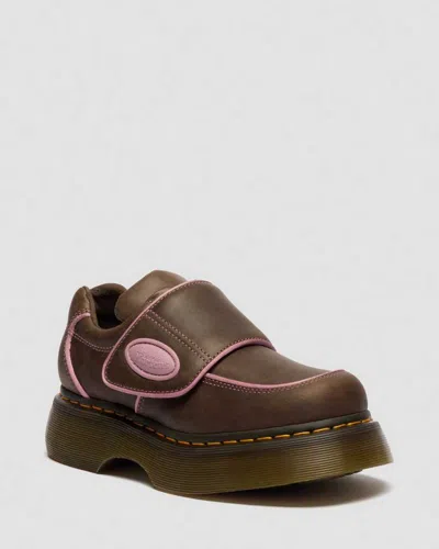 Dr. Martens Leather Buzz Strap Wyoming Shoes In Brown