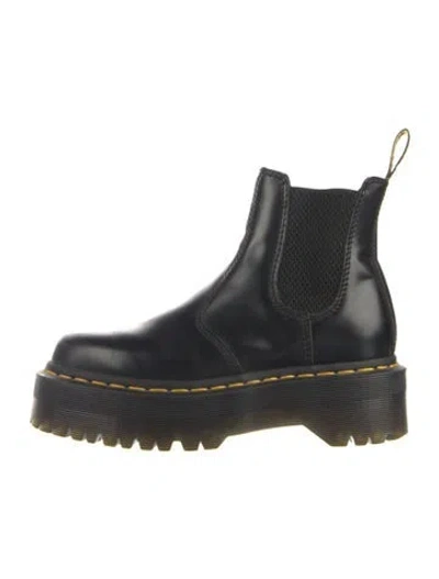 Pre-owned Dr. Martens Leather Chelsea Boots In Black