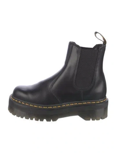 Pre-owned Dr. Martens Leather Chelsea Boots In Black
