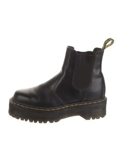 Pre-owned Dr. Martens Leather Chelsea Boots In Black