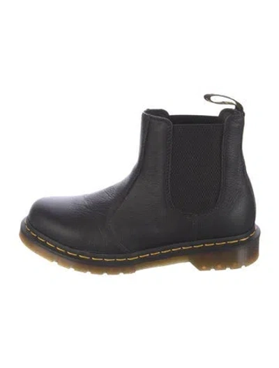 Pre-owned Dr. Martens Leather Chelsea Boots In Black