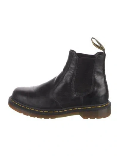 Pre-owned Dr. Martens Leather Chelsea Boots In Black