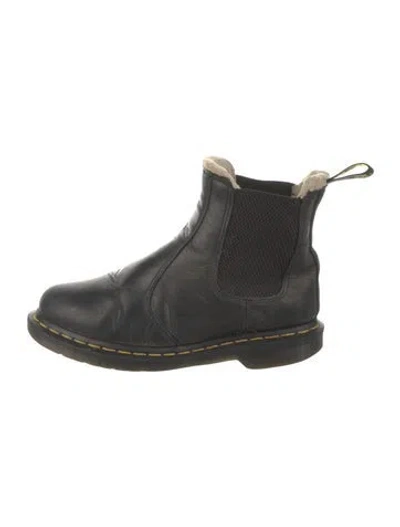 Pre-owned Dr. Martens Leather Chelsea Boots In Black