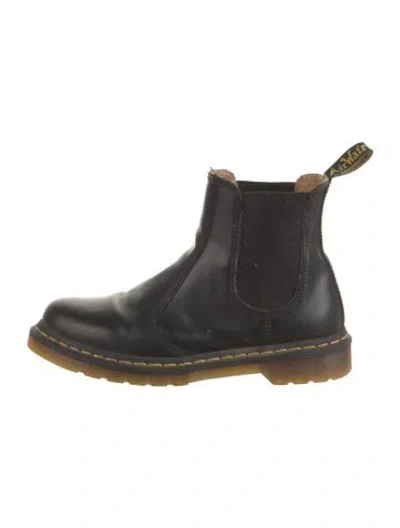 Pre-owned Dr. Martens Leather Chelsea Boots In Black