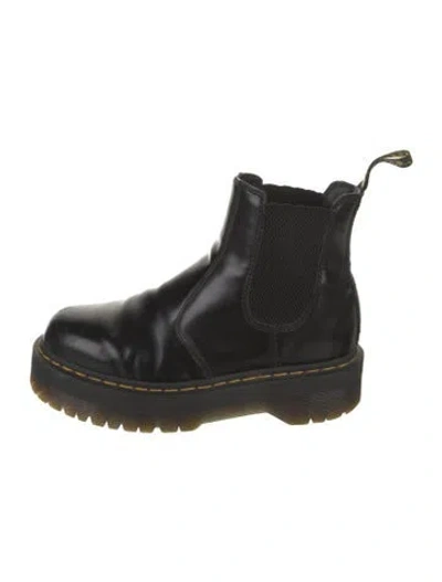 Pre-owned Dr. Martens Leather Chelsea Boots In Black