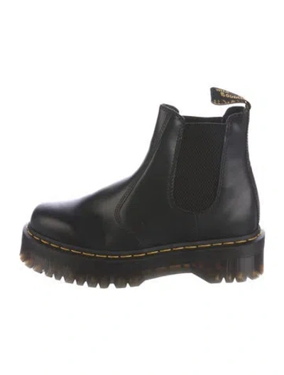 Pre-owned Dr. Martens Leather Chelsea Boots In Black