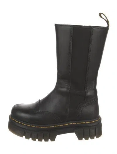 Pre-owned Dr. Martens Leather Chelsea Boots In Black