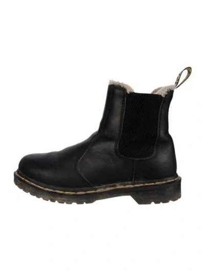 Pre-owned Dr. Martens Leather Chelsea Boots In Black
