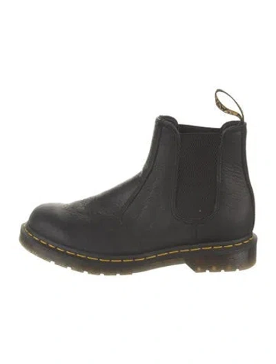 Pre-owned Dr. Martens Leather Chelsea Boots In Black