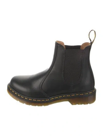 Pre-owned Dr. Martens Leather Chelsea Boots In Black
