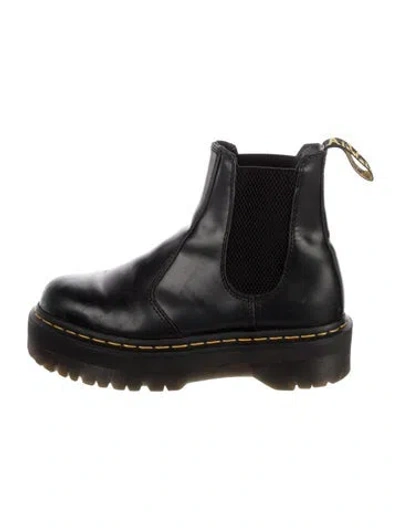 Pre-owned Dr. Martens Leather Chelsea Boots In Black