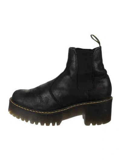 Pre-owned Dr. Martens Leather Chelsea Boots In Black