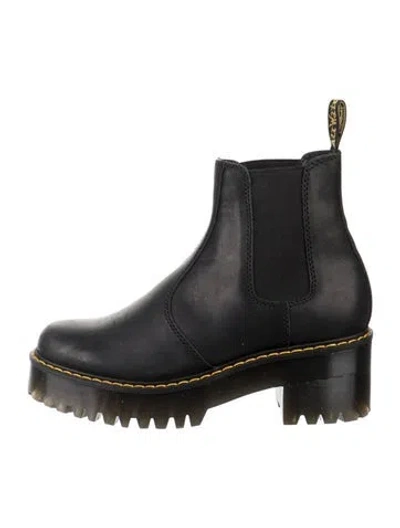 Pre-owned Dr. Martens Leather Chelsea Boots In Black