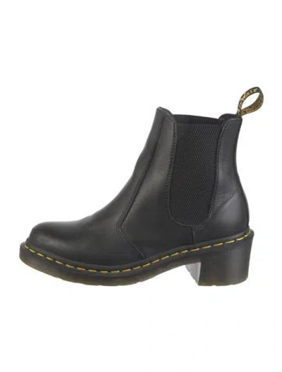 Pre-owned Dr. Martens Leather Chelsea Boots In Black