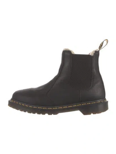Pre-owned Dr. Martens Leather Chelsea Boots In Black