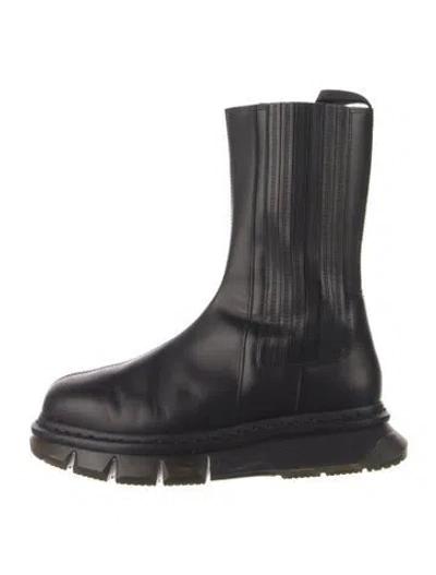 Pre-owned Dr. Martens Leather Chelsea Boots In Black
