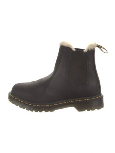 Pre-owned Dr. Martens Leather Chelsea Boots In Black