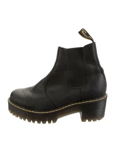 Pre-owned Dr. Martens Leather Chelsea Boots In Black