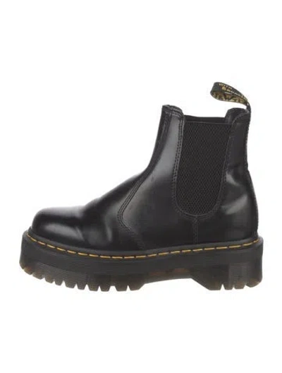 Pre-owned Dr. Martens Leather Chelsea Boots In Black