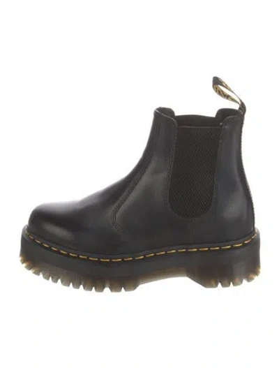 Pre-owned Dr. Martens Leather Chelsea Boots In Black