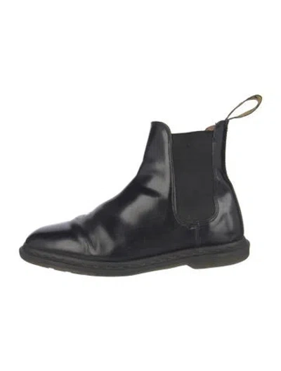 Pre-owned Dr. Martens Leather Chelsea Boots In Black