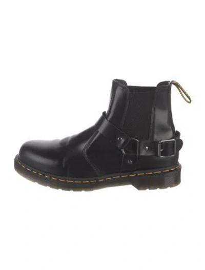 Pre-owned Dr. Martens Leather Chelsea Boots In Black