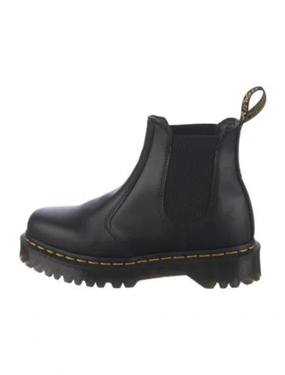 Pre-owned Dr. Martens Leather Chelsea Boots In Black