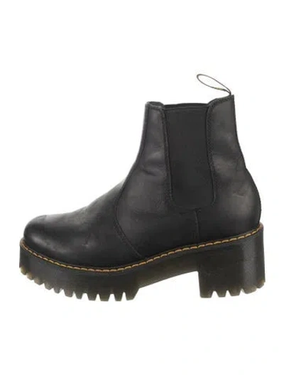 Pre-owned Dr. Martens Leather Chelsea Boots In Black