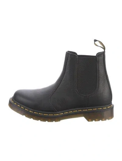 Pre-owned Dr. Martens Leather Chelsea Boots In Black