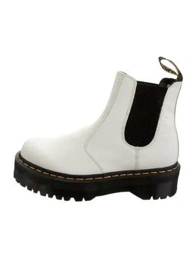 Pre-owned Dr. Martens Leather Chelsea Boots In Black/white