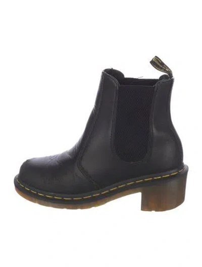 Pre-owned Dr. Martens Leather Chelsea Boots In Blue