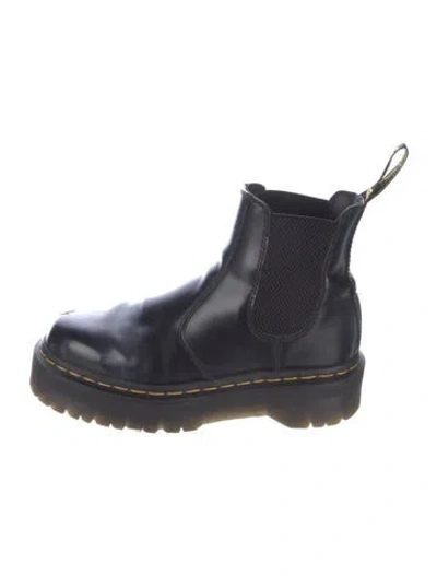 Pre-owned Dr. Martens Leather Chelsea Boots In Blue