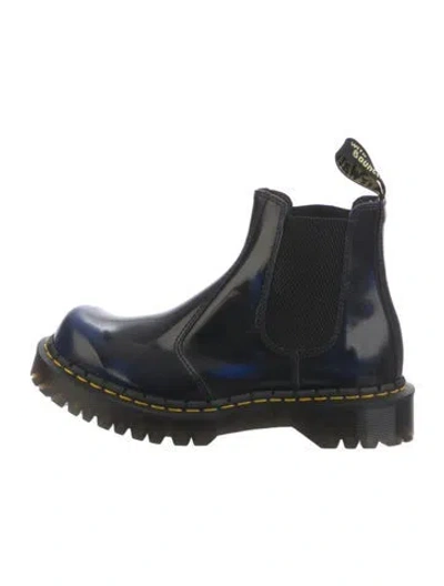 Pre-owned Dr. Martens Leather Chelsea Boots In Blue