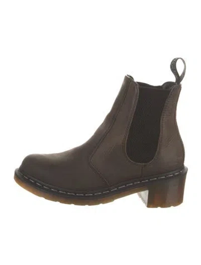 Pre-owned Dr. Martens Leather Chelsea Boots In Brown