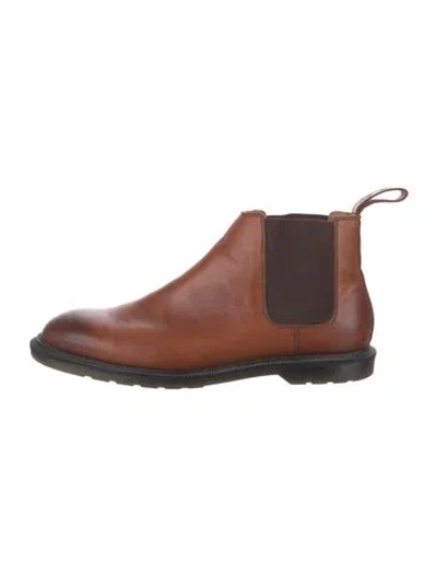 Pre-owned Dr. Martens Leather Chelsea Boots In Brown