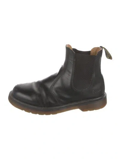 Pre-owned Dr. Martens Leather Chelsea Boots In Burgundy