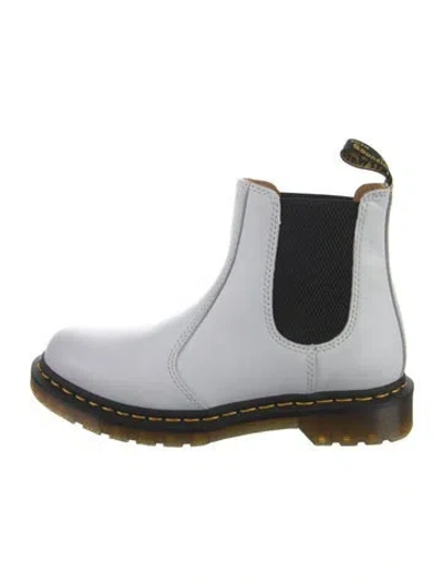 Pre-owned Dr. Martens Leather Chelsea Boots In White